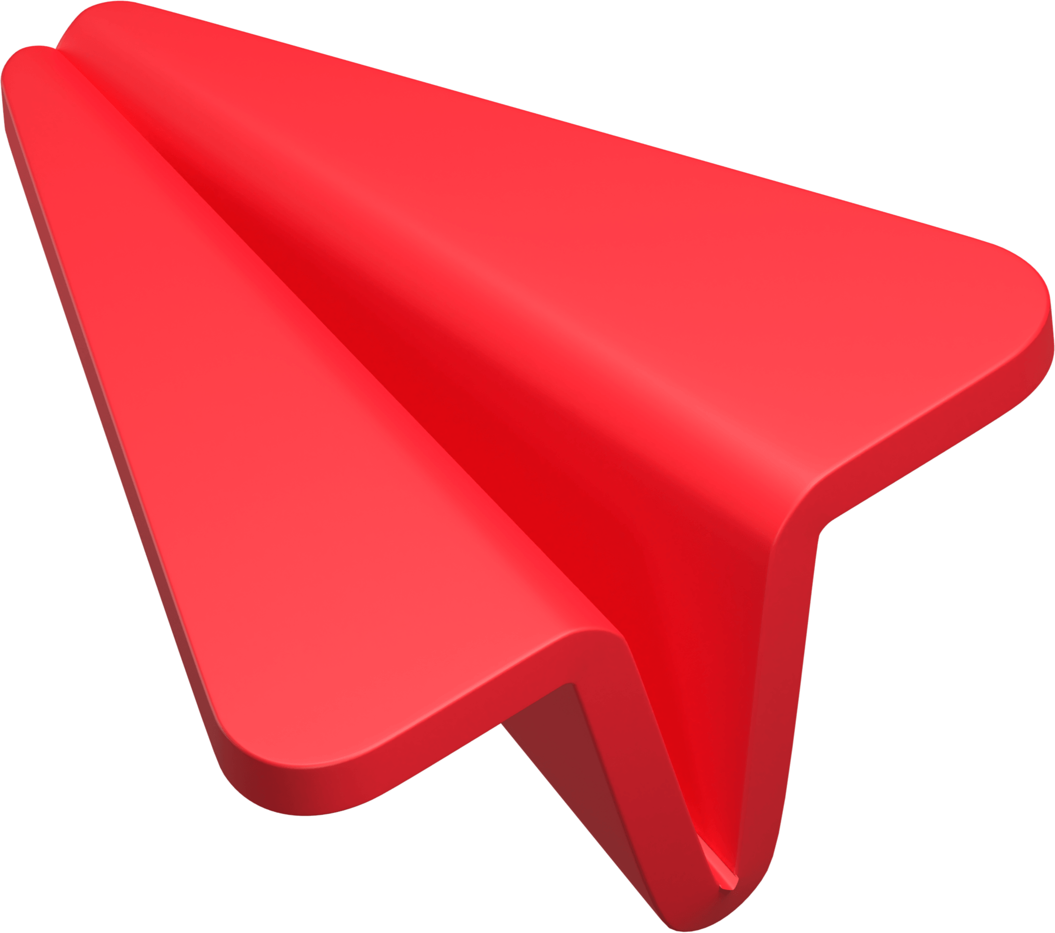 Красный символ Telegram